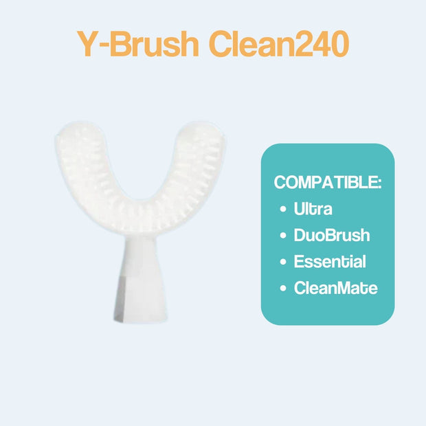 Tête de brosse Y-Brush Clean240 (remplacement) - Compatible Ultra, DuoBrush, Essential, CleanMate